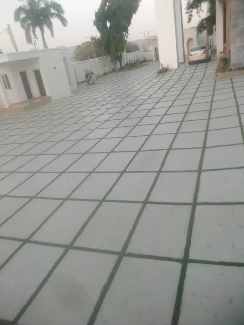AB24 driveway flooring with landscaping
