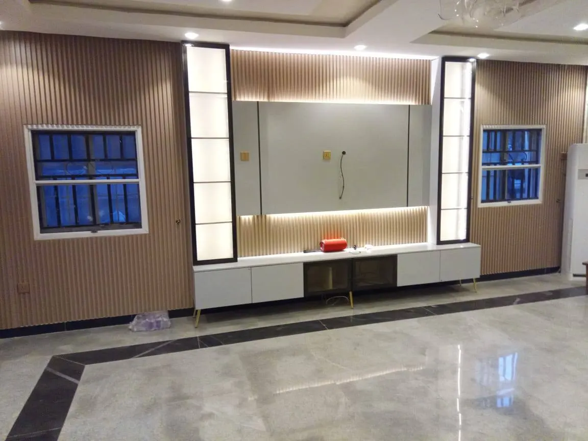 AB24 feature TV wall interior finish
